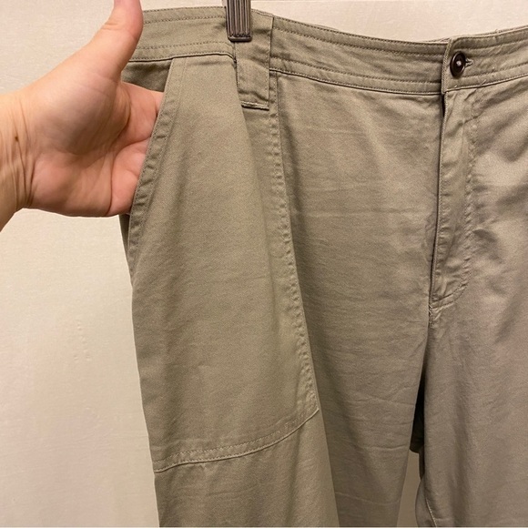 Abercrombie XL Cargo Relaxed Jogger Pants Women’s Tan Beige Cotton Lyocell - Picture 4 of 10